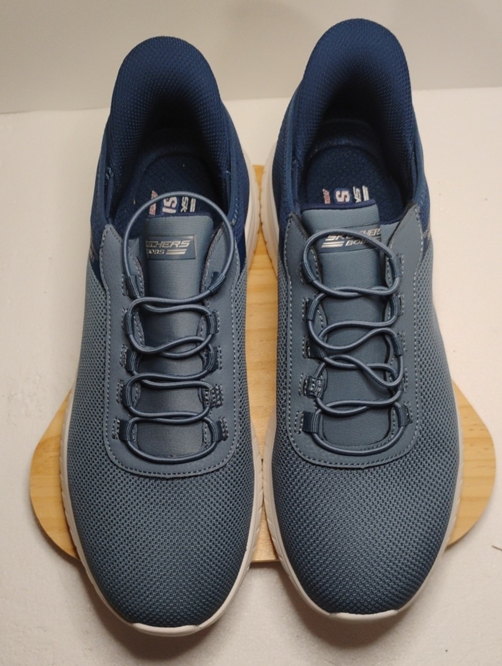 Skechers Men's Navy Mesh Slip-On Athletic Sneakers